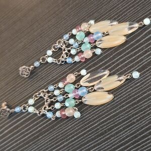 Glass Celtic Knots Multicolor Chandelier Earrings